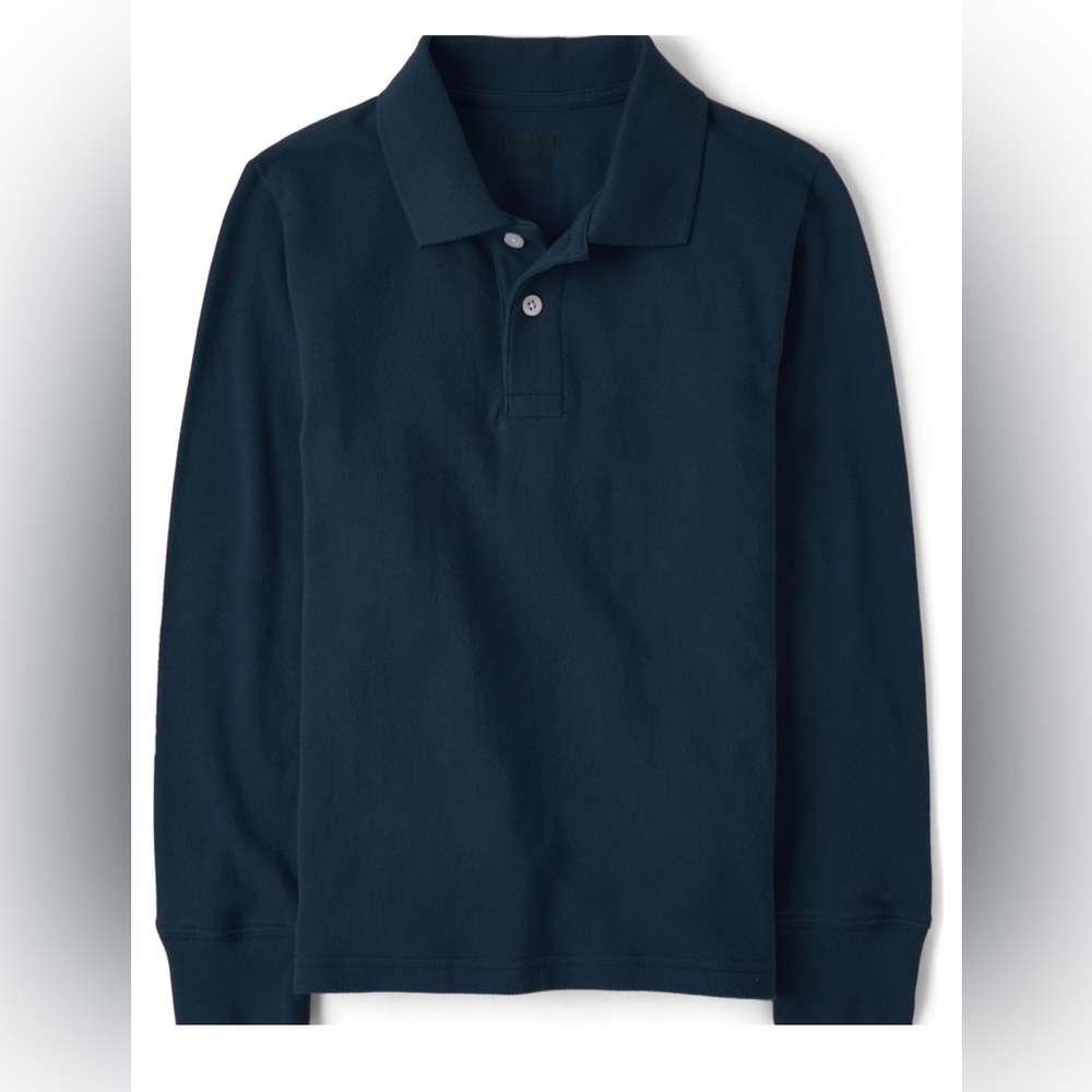 3 Pack! BRAND NEW: The Children’s Place Boys Uniform Long Sleeve Polo Size 10/12